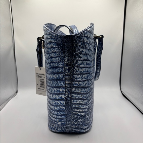 Brahmin Leather Large Tote Style Bag Coastal Blue Melbourne - Picture 11 of 16